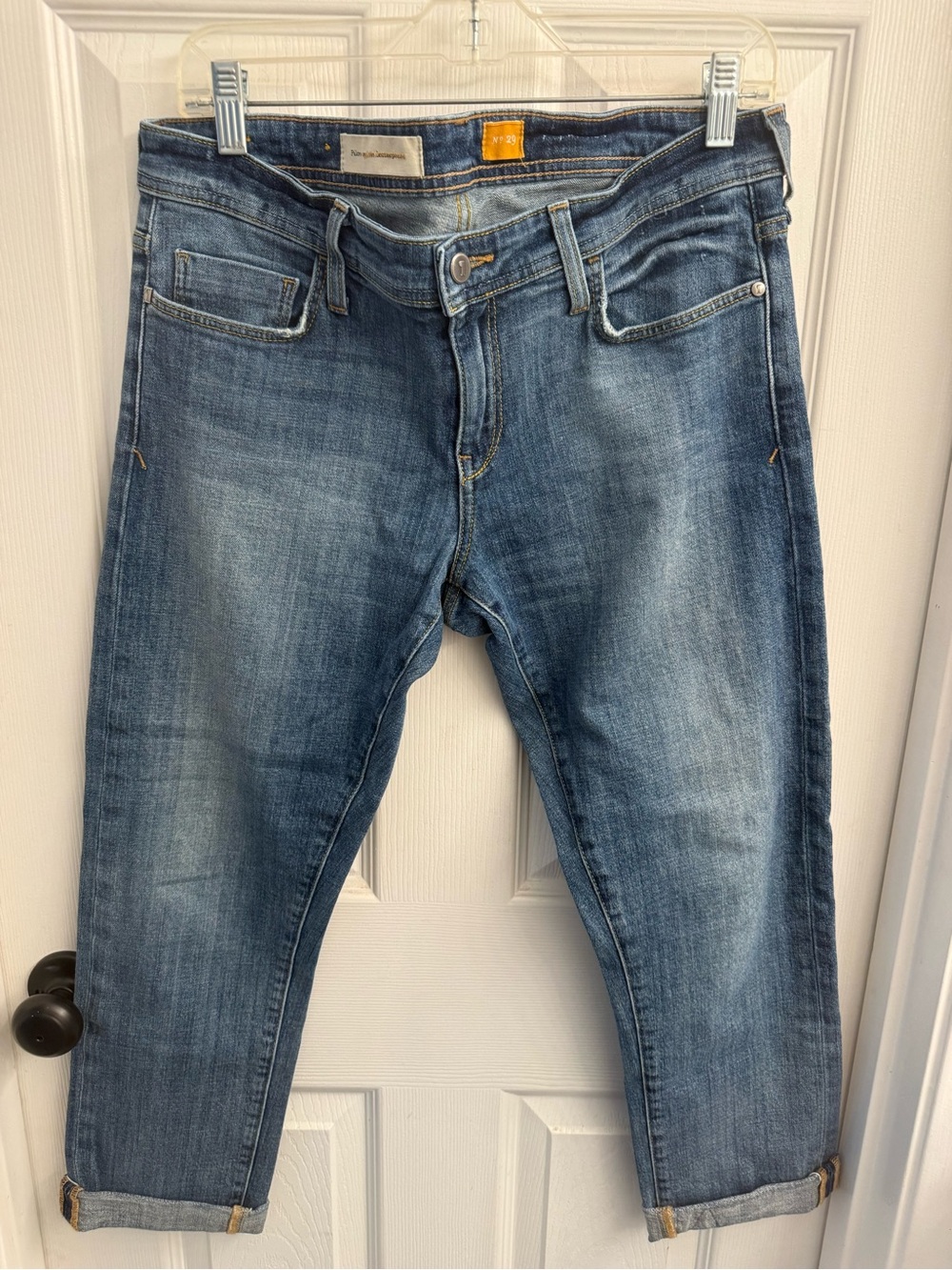 Pilcro and the Letterpress Mid Blue Boyfriend Jeans
